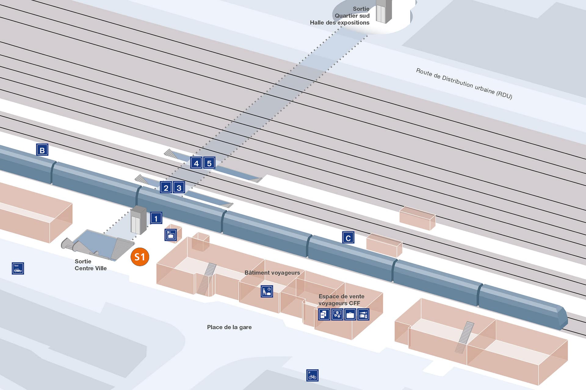 Distribution points Delémont station SBB Real Estate Promotions
